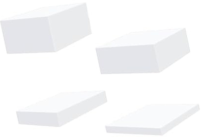 Sharplace 4 Pièces Acrylique Cube Présentoir Riser Alimentaire Riser, 5 Côtés, Présentoir Buffet Riser Nidification Riser pour Aliments À Collectionner Dessert, Blanc L