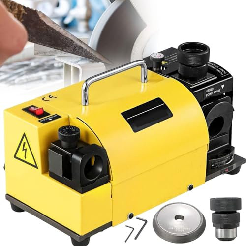 HLGKBY Bohrerschärfer, tragbarer Bohrerschleifer, Schaftfräser-Nachschärfer, 3–13 mm (15 mm), Schleifschärfmaschine, CNC-Fräser-Bitschärfer mit 11 Sammlungen