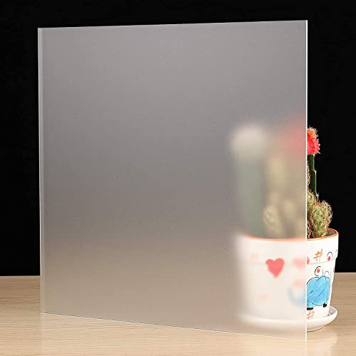 Acrylplatten, einzelne Matte, klare, transparente Acrylplatte, mattierte Gussglasplatte für Bastelschilder, DIY-Displays (3 mm dick, 200 x 200 mm)