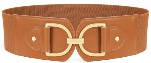 Waist Wow Damen Breite Gürtel für kleider Mode Elastischer Taillengürtel Damen Stretchgürtel Hüftgürtel mit Goldene Schnalle