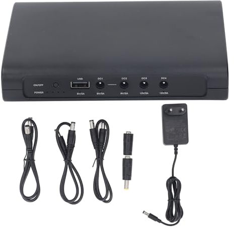 Gearwell Mini UPS Batería de respaldo, fuente de alimentación ininterrumpida de 12000 mAh USB para enrutador, monitoreo del hogar, resistencia de potencia de emergencia