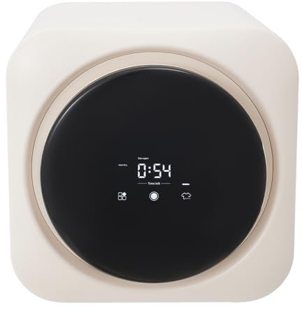 Tagtuell Mini Wäschetrockner Ablufttrockner, Wandmontierbar Trockner für Kleidung mit Touch-Screen für Wohnung, Haus, Trommelselbstreinigungsmodus, Waschen und Trocknen in einem