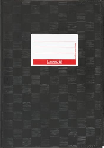 Hefthülle Heftumschlag für Schulhefte Notizbücher Kladden uvm (Schwarz, A5 | 5er Pack)