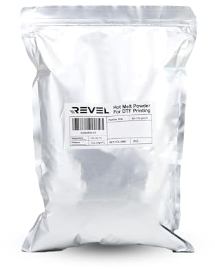 Ricoma DTF Polvere/DTF Colla Trasferimento 1 kg - Compatibile con tutte le stampanti DTF e pellicole, ideale per tutti i tessuti, trasferimento a bassa temperatura, lavabile fino a 60 °C.
