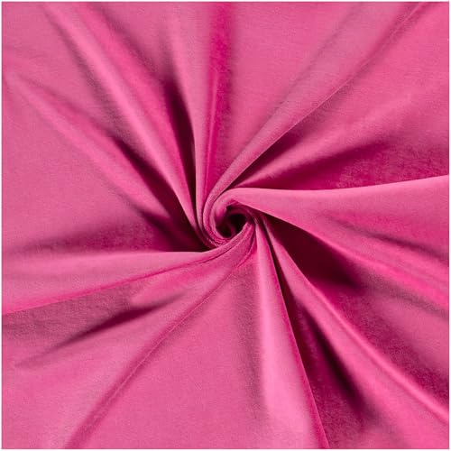 Nicky-Stoff Velour Meterware Nicky uni Zuschnitt ab 50 x 150cm Velourstoff Baumwolle Farbwahl