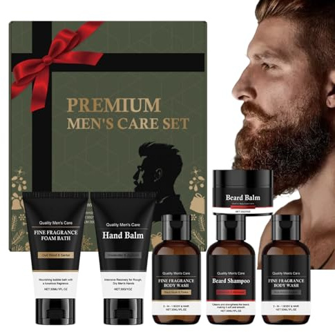 Panier-cadeau Pour Le Bain Et Le Corps – 7,09 Pouces | Nettoyant Pour Le Corps Pour Hommes | Gel Douche | Soins Personnels | Toilettage De La Barbe Offrant Un Nettoyage Rafraîchissant Pour Les Cheveux