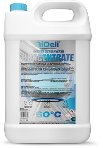 GiDeli Antigel concentré pour pare-brise 5 l - Antigel -60 °C - Eau de nettoyage pour protection contre le gel - Nettoyant pour vitres d'hiver