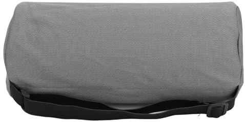 Almeigrity Almohada en Rollo Lumbar Almohada Cilíndrica de Soporte de Cintura con Rollo de Espuma de Memoria Multifuncional con Correa Ajustable (Gris)