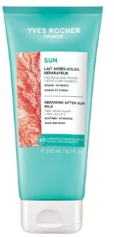 Yves Rocher After-Sun Milch – Beruhigt & spendet Feuchtigkeit – 24h intensive Hydratation – Mit Rotalge & Stranddistel – Für Gesicht & Körper – 98% Inhaltsstoffe natürlichen Ursprungs – 200 ml