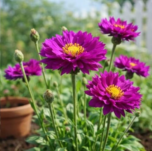 900 Pcs Cornflower Seeds (Centaurea cyanus) – Vibrant Wildflower Seeds for Pollinator Gardens, Butterfly & Bee Friendly, Annual Flower Seeds for Garden Borders, Pots, and Flower Beds (Purple)