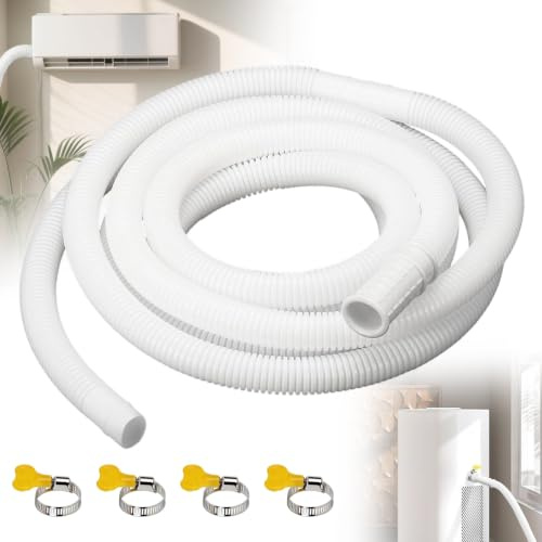 Manguera de Drenaje de Aire Acondicionado, Tubo Desague Aire Acondicionado 5m Ø16mm, Manguera de desagüe para deshumidificadores, Manguera flexible de Drenaje de Aire Acondicionado, Universal