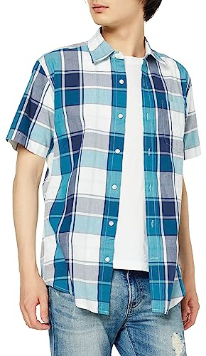 Amazon Essentials Herren Kurzärmeliges Hemd aus Popeline, Normale Passform