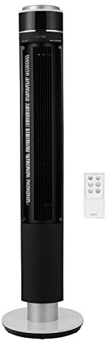 EcoAir Halo Tower Fan, Low Energy 47/49, Low Power Consumption from 2.8 Watts/hr, 12 Fan Speeds, 0.5-12 Hour Timer, Remote Control, Oscillation Function, Sleep Mode, Nature Mode