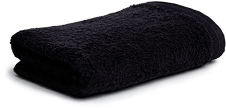 Möve Manopla de baño superwuschel de 100% algodón, Negro, 60 x 110 cm