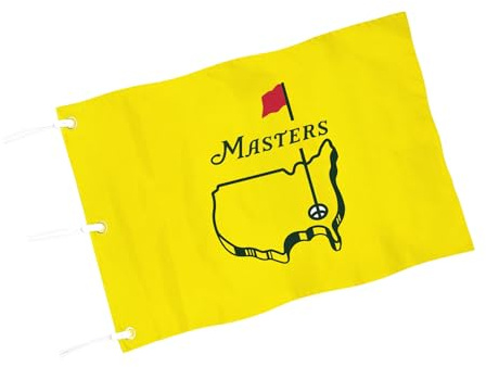 COGOLFING Golf Flag with Grommets, Double-Side Printed Augusta National Flag, 420D Nylon Golf Pin Flags, Putting Green Flags for Golf Course Driving Range Collection, 14 H x 20 L, Yellow