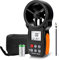 LYCEBELL Anemometro Digitale, LC-100-WM Anemometro Barometro Portatile con Velocità/Temperatura del Vento/Altitudine/Umidità/Wind Chill, con LCD Retroilluminato per Vela Drone HVAC CFM