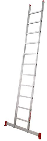 BTF Escalera de Apoyo en Aluminio 1 Tramo Serie Profi 3,5 Metros, 13 Peldaños | La Escalera versátil y Ligera para la utilización del día a día. Ref.: BTF-ESE8035