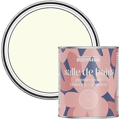 Rust-Oleum Off White Moisture Resistant Bathroom Wood and Cabinet Paint in Matt Finish - SHORTBREAD 750ML