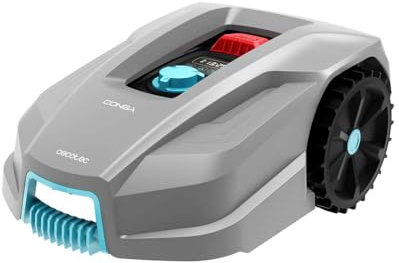 Cecotec Robot Rasaerba Conga Grasshopper 800 Connected. Tagliaerba con App, Motore Brushless, Superfici di 800M2, Pendenza Massima 35%, Regolatore delle Lame di Taglio, Sensore Rilevatore di Pioggia