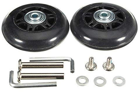 Kofferrollen Ersatzrollen Gummi Rollen Räder Ein Paar Mute Ersatz Wheels für Gepäck-Koffer Rollen Ersatz (64x24mm)