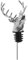 Dzmuero Verseurs de bouteille, verseurs à spiritueux, en forme de tête de cerf, durable et ne se déforme pas facilement et ne rouille pas pour 18 mm-20 mm (argent)