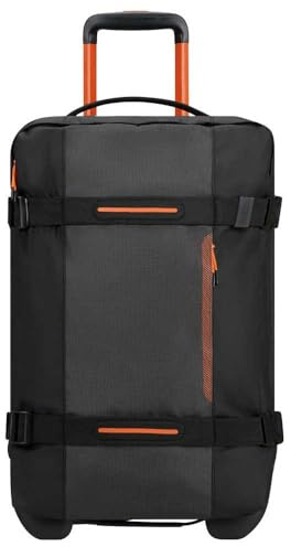 American Tourister Urban Track, Reisetasche S mit 2 Rollen, 55 cm, 55 L, Schwarz (Black/Orange)