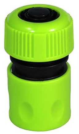 Conector water-stop 5/8 de ABS, ideal para sistemas de riego y conexiones de manguera, previene fugas y pérdidas de agua.