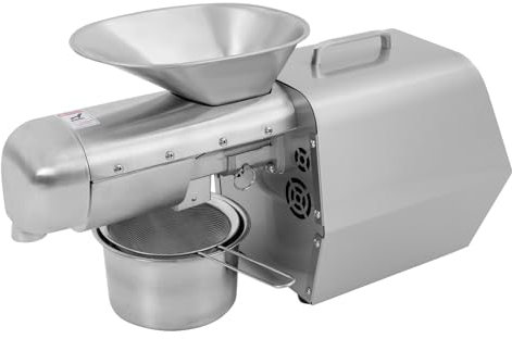 HarBin-Star 1800W Ölpresse, 0-300℃ Automatische Ölpresse Maschine, Heiß & Kaltöl Extraktionsmaschine, 304 Edelstahl Extraktor für Kommerziell, Haushalt