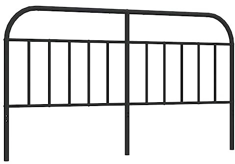 HETFTJN Kopfteil Wandkissen Kopfteil Bett Bed Headboard - Kopfteil Metall Schwarz 180 cm für Gästezimmer Herbergen Jugendzimmer Bett