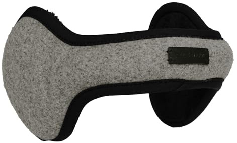 Cole Haan Men's Heritage Earmuffs - Behind-The-Head Winter Ear Warmers With Soft Fleece Lining Lightweight Adjustable Fit For Daily Cold Weather Comfort, Charcoal Heather, One Size
