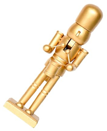 ABOOFAN Cascanueces Dorado De Madera Soldado Clásico para Decoración Navideña para Fiestas Alféizar Ventana o Mesa De Cocina