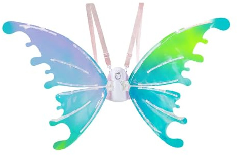 Ailes de papillon électriques avec lumières LED, ailes arc-en-ciel lumineuses pour filles et femmes, costume de jeu de rôle pour fête, Noël multicolore