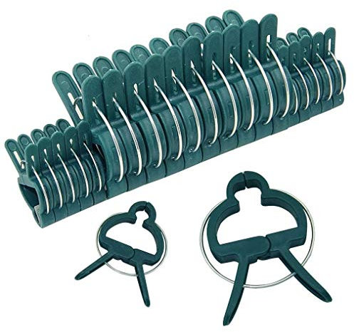 KAHEIGN 100Pcs Garden Plant Clips, 6CM & 4CM Adjustable Plant Stem Clips Greenhouse Plant Supporting Clips for Flower Beds Vine Vegetables Tomatoes Stalks Climbing to Grow Upright (Green)
