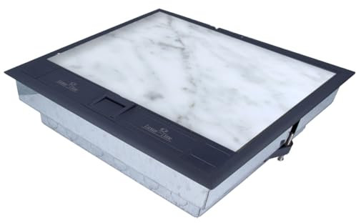 Bodentank Bodensteckdose Einbausteckdose 4/6/8 Fach versenkbar optional mit Livolo Einsätzen zum selber bestücken (Großer Bodentank HTD-626AS)