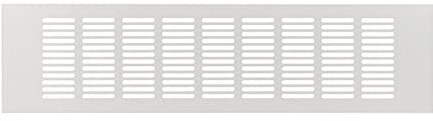 Blanco 400x100 mm Rejilla de Aluminio para Ventilación, Rejilla de Ventilación para Zócalos Armarios de Cocinas, Viviendas, Oficinas