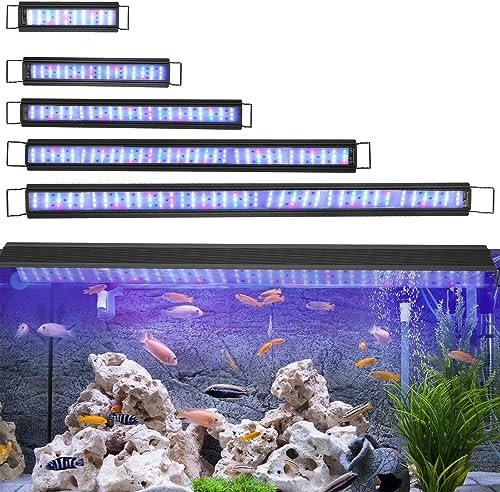 Sonnewelt 18W LED Aquarium Beleuchtung, RGB Spectrum Aquarium Lampe für 45-70cm Wasserpflanzen und Süßwasser-Aquarien, Dimmbare