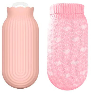 VVLXRIC Perioden Wärmegürtel, Gummi Dick Wärmflasche gürtel, Weich Und Plüschig Wärmflasche Zum Umbinden Schulter,Pink