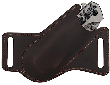 pologmase Étui pour Petits Couteaux | Poche pour Couteaux | Porte-Couteaux Anti-Rayures 5 en Cuir Vachette Imitation Couche supérieure résistant à l'usure pour Couteaux pliants