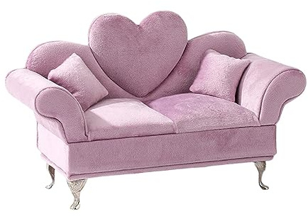Baoblaze Schmuck Sofa Schmuckkästchen, 1/6 Sofa Schmuckschatulle Tragbar, Sofa Jewelry Box, Puppenhaus Sofa 1/6, Sofa Schmuckbox für Damen, Sofa für Zwei Personen