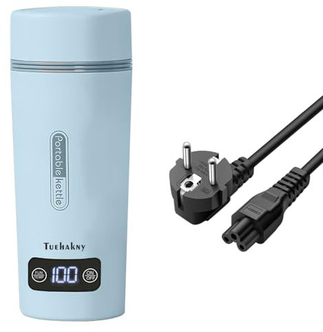 Olla eléctrica, hervidor de agua de viaje LCD muestra 4 temperaturas ajustables, 350ml olla eléctrica portátil 304 tanque interior de acero inoxidable, 300w 220V