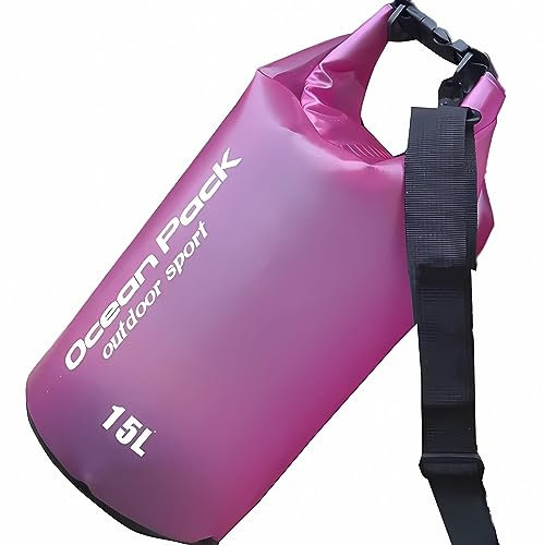 König Design Drybag Tasche Seesack Packsack Wasserdicht Strandtasche 2L 5L10L Rollbeutel Neu, Größe:2 Liter, Farbe:Rosenrot