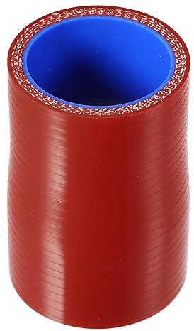 QUARKZMAN Manguera Recta De Silicona De Refrigeración Roja 1Pc Para Coche | 38Mm/1.5 Id, 42Mm/1.7 Id, 48Mm/1.9 Od, 52Mm/2 Od, 76Mm/3 Largo, 5Mm/0.2 Grosor, -60°C~260°C, Universal
