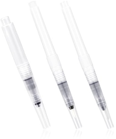 Refillable Cuticle Oil Pen,3PCS Empty Nail Oil Pen with Brush,Reusable Pinch Press Pen,Portable Sub-Bottling Pen for Lip-Gloss Foundation Cosmetics,Clear Refillable Applicator Pen for Nail Body Care