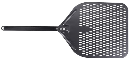 Yheonver Pelle à pizza en aluminium de 14 pouces avec poignée, outils de pâtisserie, accessoires, spatule pour pizza, pelle de retour pour pâtisserie