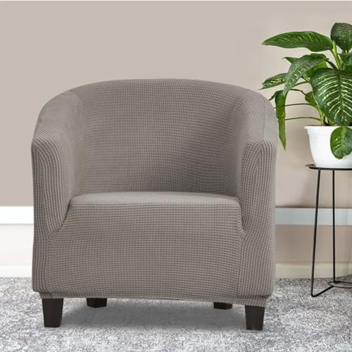 Morbuy Sesselhussen Sesselbezug Stretch Sesselschoner Sesselüberwurf Elastisch Sofahusse Husse Sofabezug für Clubsessel Loungesessel Cocktailsessel Cafe (Taupe)