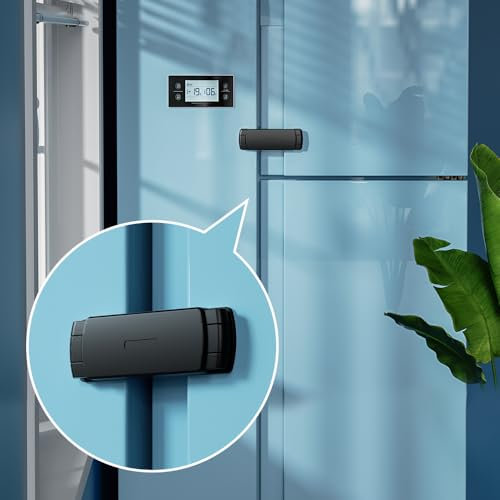 SAFELON 2 Stück Verbesserte Babysicherheit Französisches Kühlschrank Türschloss, kindersicheres Doppeltür Kühlschrankschloss, Schrankschrankschloss für Kleinkinder und Kinder (Schwarz)