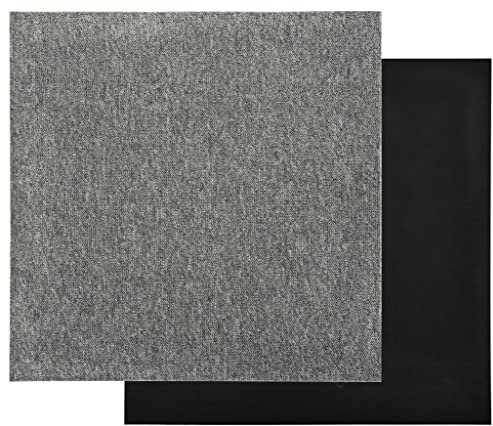 Willood Teppichfliesen 20 Stk. Selbstliegend Bodenbelag Teppichboden Teppich Fliese Fliesen Schutzmatten Matten Teppichplatten 5 m² 50x50 cm Grau