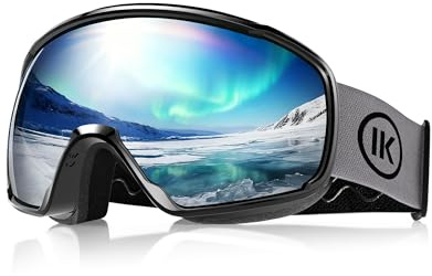 Innerking OTG Ski Goggles SGS Approved, Over Glasses Snow Snowboarding Winter Goggles Anti Fog for Adult, Youth, Men Women - Silver 11%