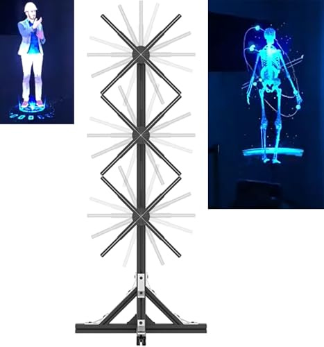 3D-holografischer Lüfterbildschirm, 3D-Hologramm-Projektor, 1 X 3-Videowand, Werbemaschinenprojektor, Holografischer LED-Licht-Lüfter, Für Veranstaltungen Und Ausstellungen, Für Unternehmen