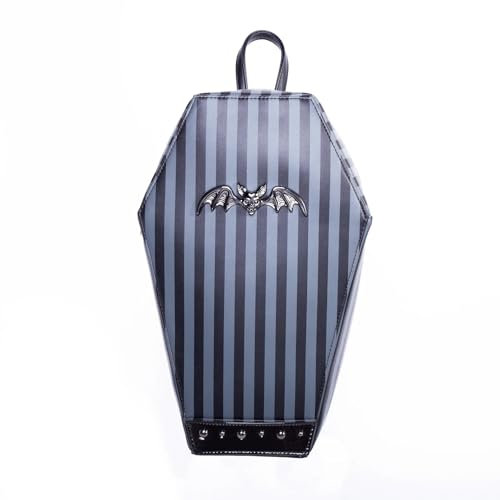 Rock Rebel Gestreifter Sarg-Rucksack